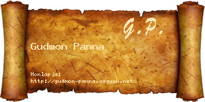 Gudmon Panna névjegykártya